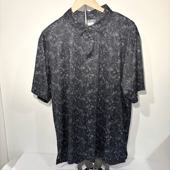 Ben Hogan Performance Men's Polo Golf Shirt Size Large Black/Gray Bursts - Picture 1 of 9